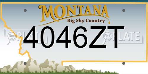 4046ZT Montana License Plate