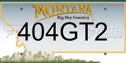 404GT2 Montana License Plate