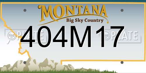 404M17 Montana License Plate