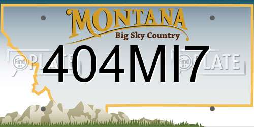 404MI7 Montana License Plate