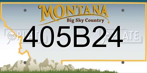 405B24 Montana License Plate