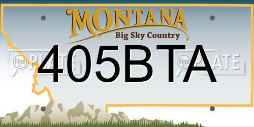 405BTA Montana License Plate