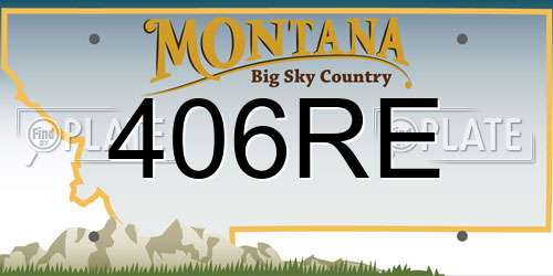 406RE Montana License Plate