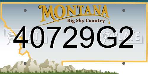 40729G2 Montana License Plate