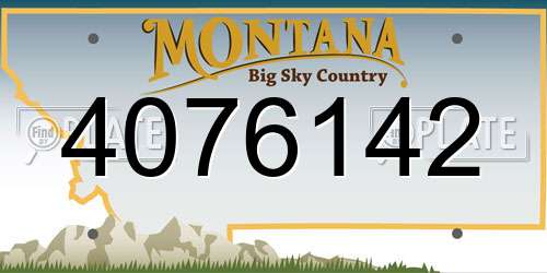 4076142 Montana License Plate