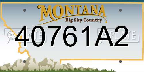 40761A2 Montana License Plate