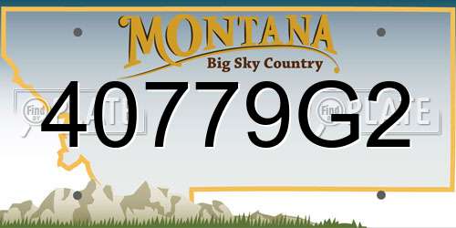 40779G2 Montana License Plate