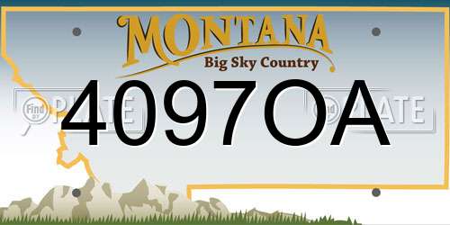4097OA Montana License Plate