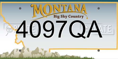 4097QA Montana License Plate
