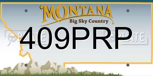 409PRP Montana License Plate