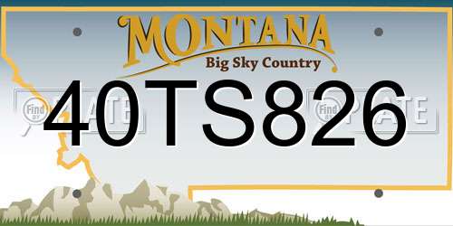 40TS826 Montana License Plate