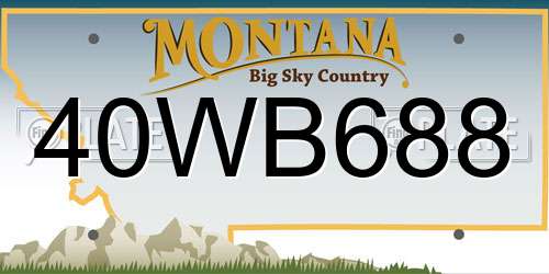 40WB688 Montana License Plate