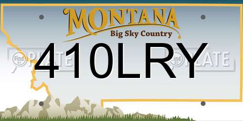 410LRY Montana License Plate