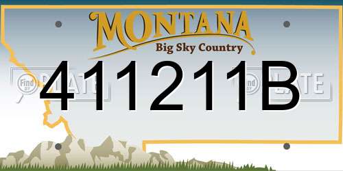 411211B Montana License Plate