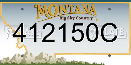 412150C Montana License Plate