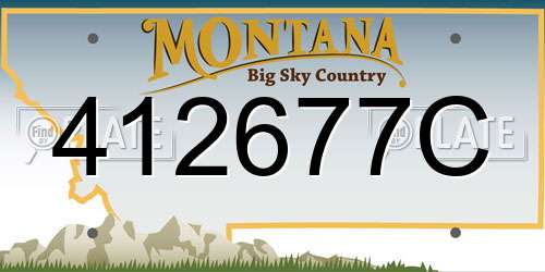 412677C Montana License Plate