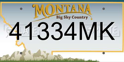 41334MK Montana License Plate