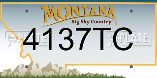 4137TC Montana License Plate