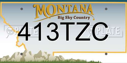 413TZC Montana License Plate