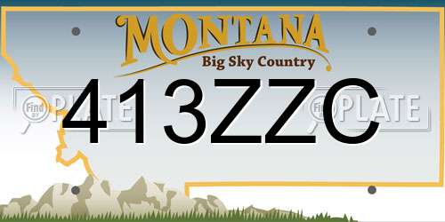 413ZZC Montana License Plate