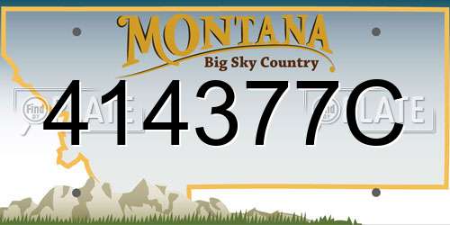 414377C Montana License Plate