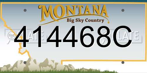 414468C Montana License Plate