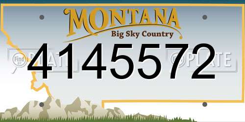4145572 Montana License Plate