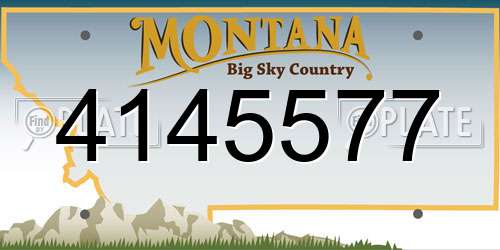4145577 Montana License Plate