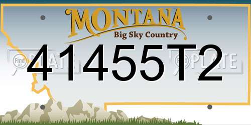 41455T2 Montana License Plate