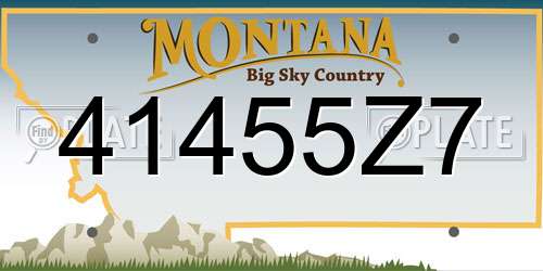 41455Z7 Montana License Plate