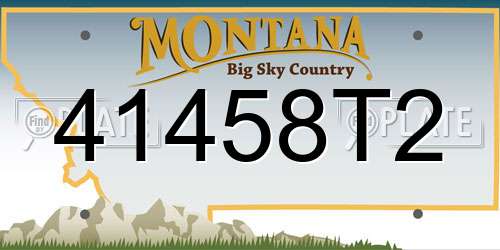 41458T2 Montana License Plate