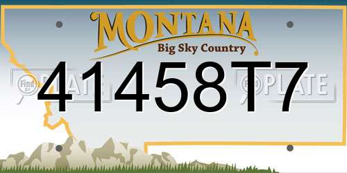 41458T7 Montana License Plate