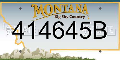 414645B Montana License Plate