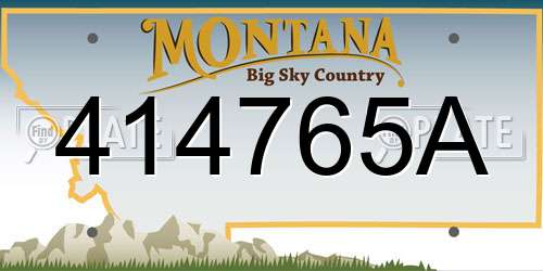 414765A Montana License Plate