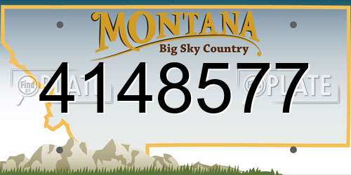 4148577 Montana License Plate
