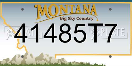 41485T7 Montana License Plate