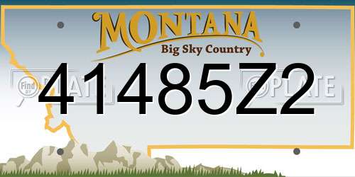 41485Z2 Montana License Plate