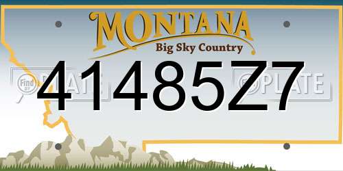 41485Z7 Montana License Plate