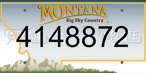 4148872 Montana License Plate