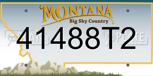 41488T2 Montana License Plate