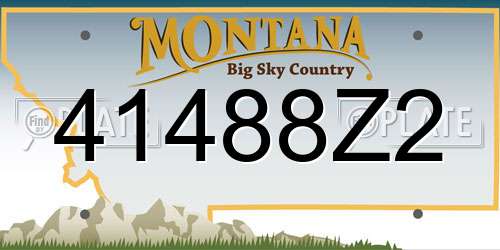 41488Z2 Montana License Plate