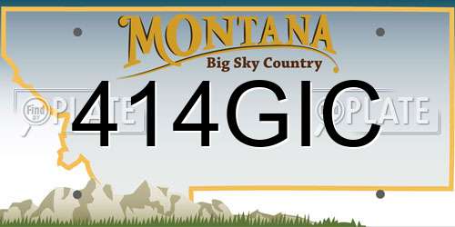 414GIC Montana License Plate