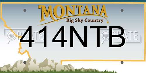 414NTB Montana License Plate