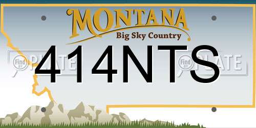 414NTS Montana License Plate
