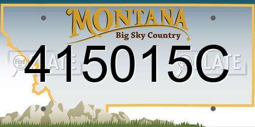 415015C Montana License Plate