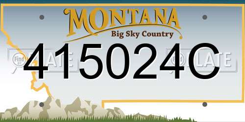 415024C Montana License Plate