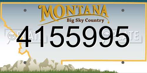 4155995 Montana License Plate