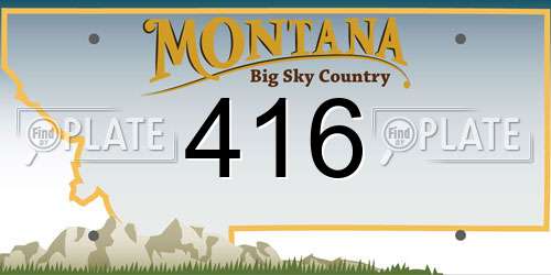 416 Montana License Plate