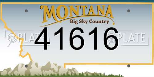 41616 Montana License Plate