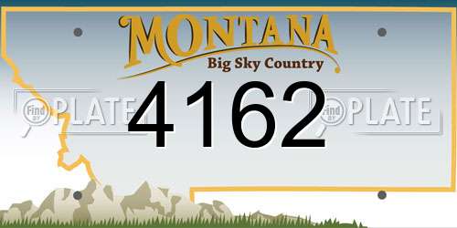 4162 Montana License Plate